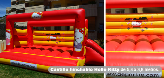 Castillo hinchable de Hello Kitty