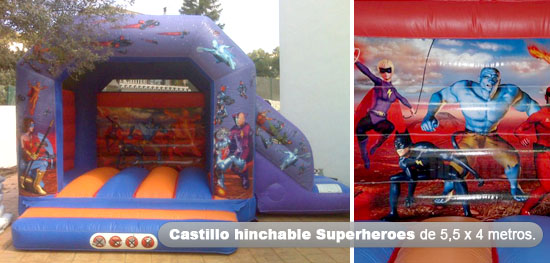 Castillo hinchable superheroes