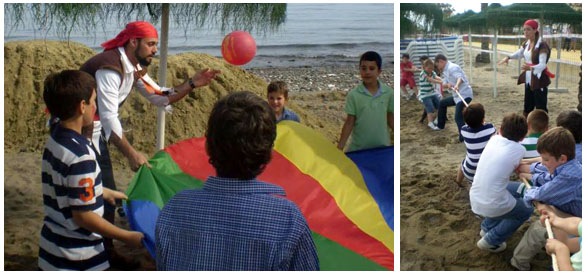 Foto de animadores/piratas. Gymkana pirata, una actividad inolvidable para los mas pequeños.